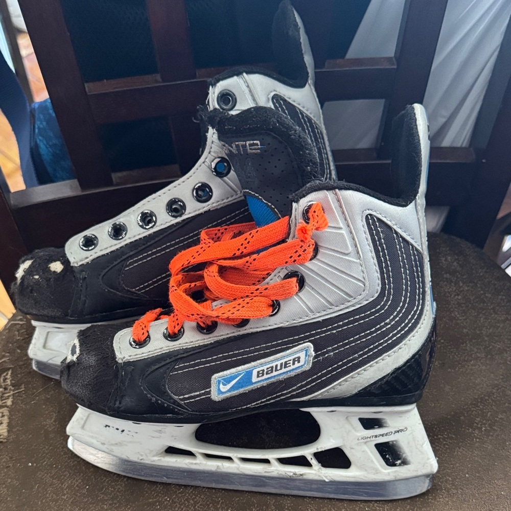 Bauer Skates with Bright Orange Laces (two laces will be present)
